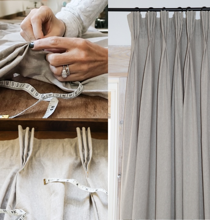 Two pleat- how to make double pinch pleat curtains 