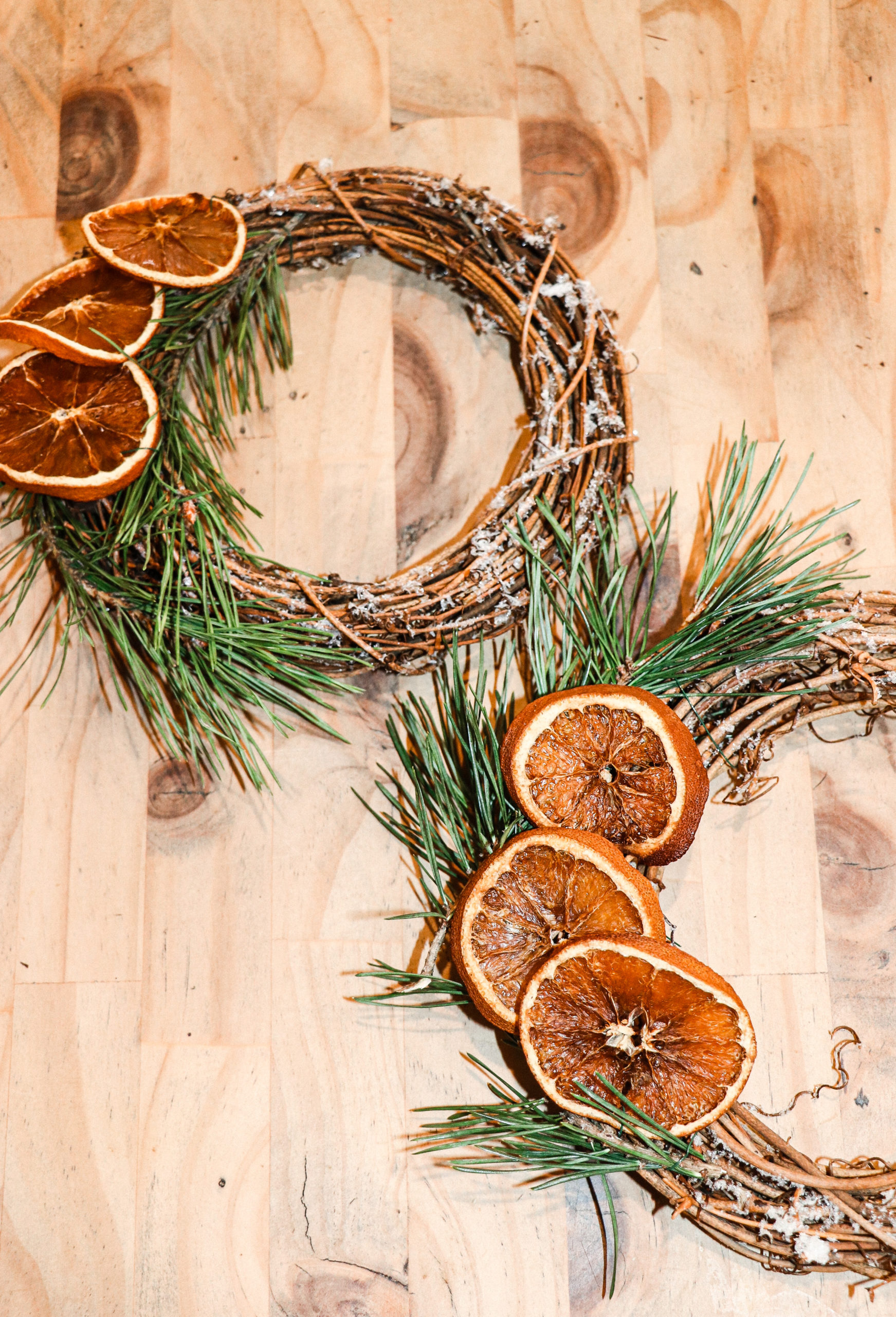 decorating with dried orange slices