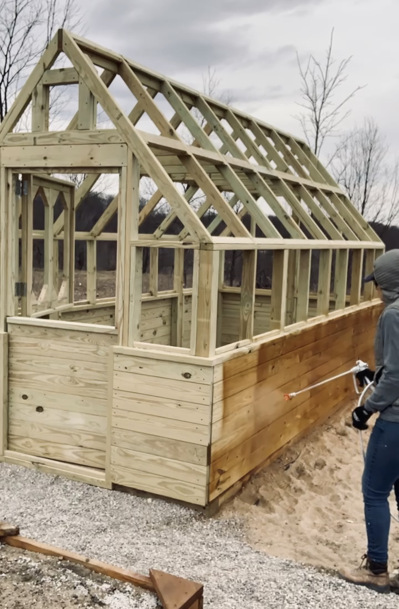 how to build a backyard greenhouse from scratch